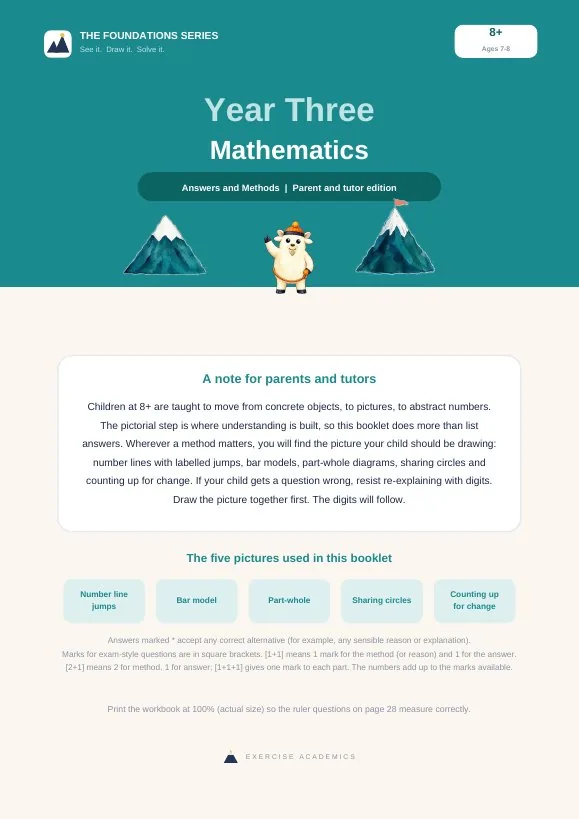 Year Three Mathematics: Answers and Methods cover