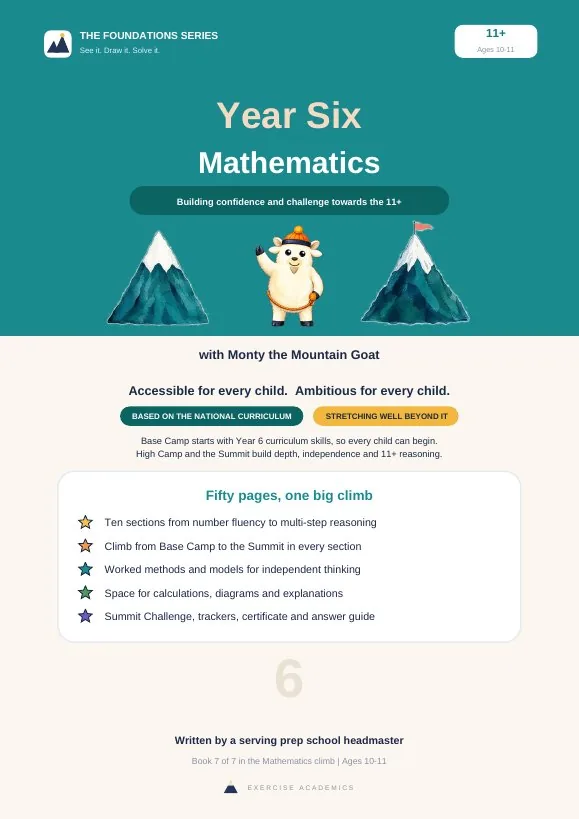 Year Six Mathematics: 11+ workbook cover